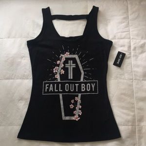 NWT Fall Out Boy coffin strap tank